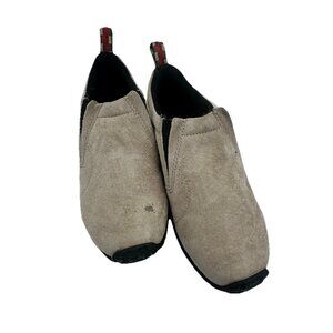 Merrell Jungle Moc Taupe Suede Slip-on Shoes‎ Womens US 6 Hiking Mountaineer